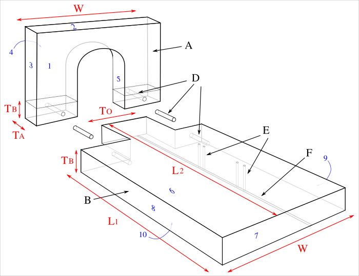 Diagram showing construction of Do-It-Yourself tunnel bookends.